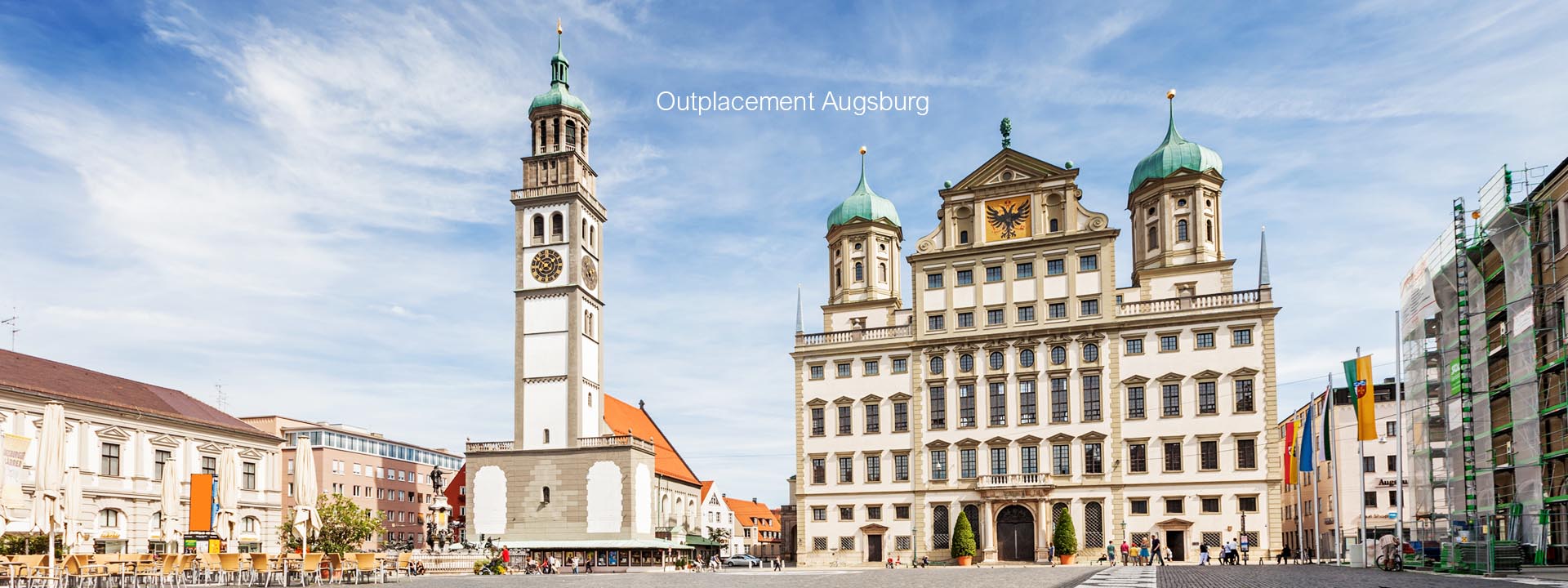 Augsburg Rathaus und Perlachturm. Professionelles Outplacement in Augsburg und Schwaben